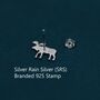 Moose Stud Earrings In Sterling Silver, thumbnail 7 of 12