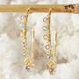 Amethyst, Topaz Citrine Gold Plated Silver Earrings, thumbnail 2 of 8