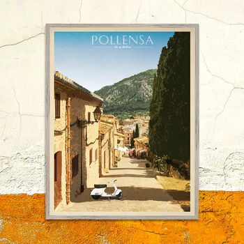 Pollensa Mallorca Vintage Style Travel Print, 2 of 3