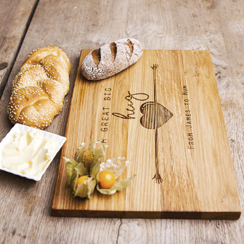 A Great Big Hug Personalised Cutting Serving Board, 2 of 6