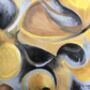 Strata Velvet Cushion Yellow + Ochre + Greys, thumbnail 5 of 7
