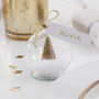 Gold Snow Globe Christmas Place Cards, thumbnail 1 of 3