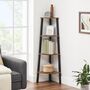 Four Tier Corner Shelf Bookcase Ladder Storage Unit, thumbnail 1 of 8