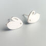 Sterling Silver Bunny Stud Earrings, thumbnail 1 of 6