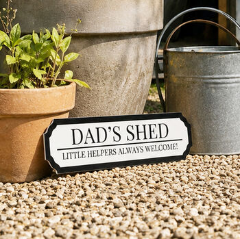 Personalised Small Dad's Shed Road Sign Garden Wall Plaque, 2 of 6