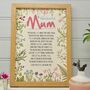 Wonderful Mum Poem Gift For Mothers Day, thumbnail 1 of 3