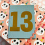 Mini Gold Foiled Number Thirteen Card, thumbnail 4 of 5