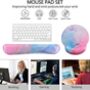 Blue Pink Keyboard And Mouse Wrist Rest Pad Set, thumbnail 1 of 6