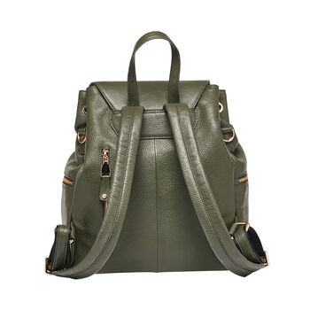 Thor Olive Leather Backpack, 6 of 11