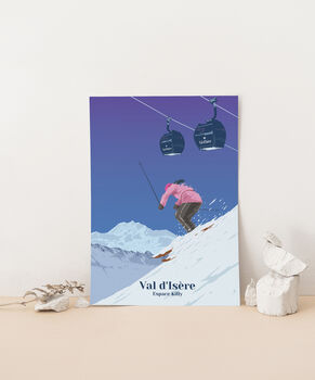 Val D'isere Ski Resort France Travel Poster Art Print, 2 of 8