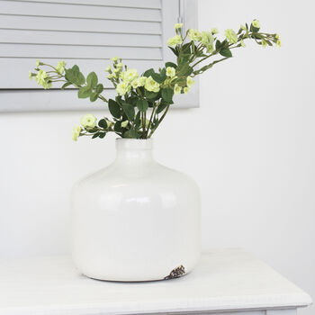 Large Winter White Crackled Glaze Vase, 2 of 6