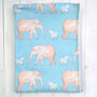 Elephant And Baby Fleece Blanket, thumbnail 7 of 8