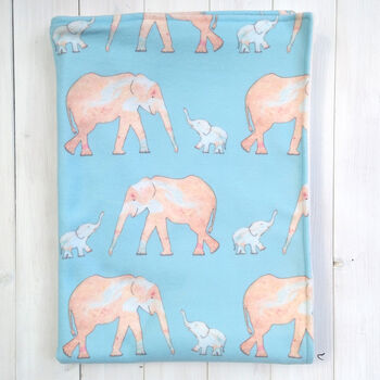 Elephant And Baby Fleece Blanket, 7 of 8