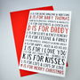 Abc 1st Christmas Daddy Personalised Card, thumbnail 3 of 5