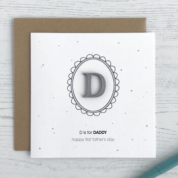D Is For Daddy, First Father's Day Card, 2 of 4