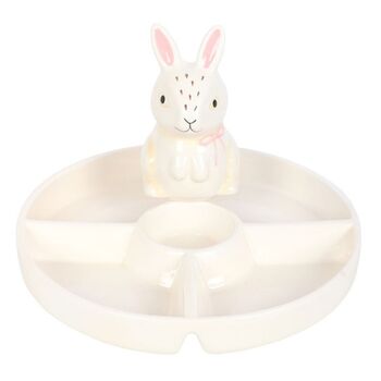 Easter Bunny Serving Platter Snack Dish, 3 of 6