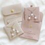 Bridesmaid Jewellery Set Bridal Party Gift With Personalised Pouch, thumbnail 6 of 7