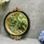 20cm Black And Gold Decorative Wall Mirror – Floral Motif, thumbnail 2 of 10
