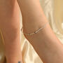 Red Enamel Pipe Silver Plated Payal Anklet, thumbnail 1 of 4