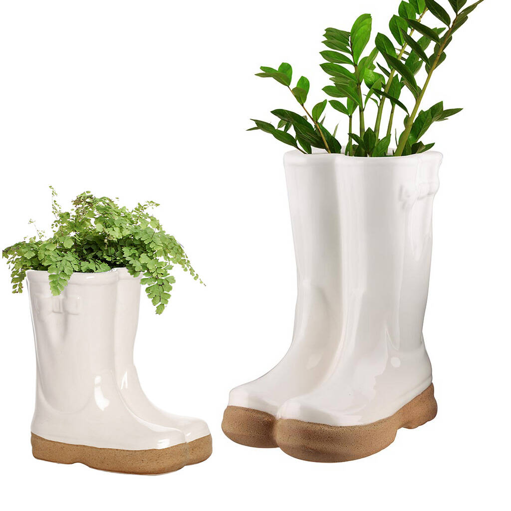 Little Gardener Personalised Wellington Boot Planters By Dibor