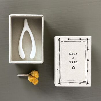 Porcelain Wish Bone Make A Wish, 2 of 2