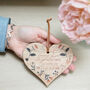 Oak Wood Friendship Heart Token Wall Hanging, thumbnail 1 of 6