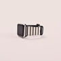 Black And White Stripes Vegan Leather Apple Watch Band, thumbnail 4 of 6