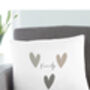 Our Family Personalised Heart Cushion, thumbnail 2 of 4