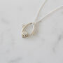 Idris Marquise Moonstone Necklace 9ct Gold Or Silver, thumbnail 6 of 7
