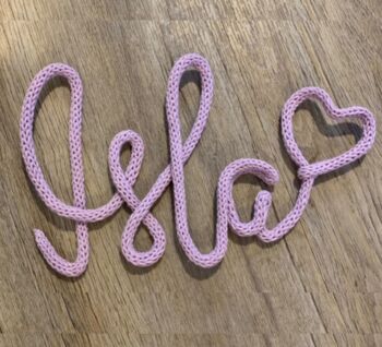 Personalised Knitted Wire Name, 7 of 12