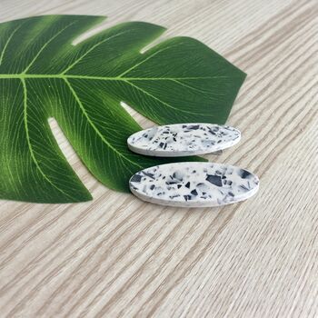 Black And White Terrazzo Hair Clips, 4 of 7