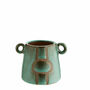 Stoneware Vases In Emerald And Black, thumbnail 2 of 3