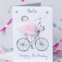 Handmade Personalised 3D Happy Birthday Bicycle Card, thumbnail 1 of 3