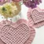 Heart Shape Macrame Placemat And Coaster, thumbnail 2 of 7