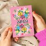 Mother's Day Card With Pink Floral Illustration, thumbnail 3 of 3