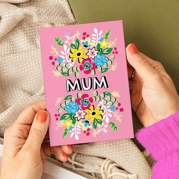 Mother's Day Card With Pink Floral Illustration, 3 of 3