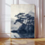 Light Blue Japanese Wall Art Set Of Two Japanese Landscape Prints, thumbnail 5 of 5