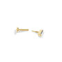 14 Carat Gold Baguette Labret Stud Earring, thumbnail 6 of 7