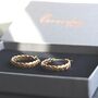 Twisted Hoop Earrings For Women 18k Gold Plated, thumbnail 6 of 7