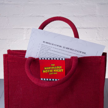 The Marvellous Movie Night Gift Bag With Movie Trivia, 3 of 5