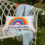 Personalised Wool Felt Appliqued Rainbow Cushion, thumbnail 5 of 6