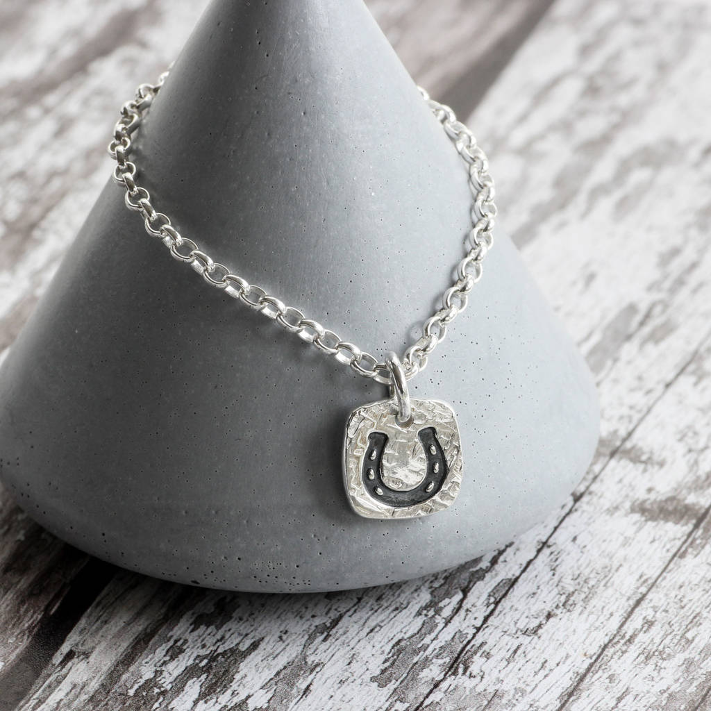 Square Silver Horseshoe Bracelet By Green River Studio