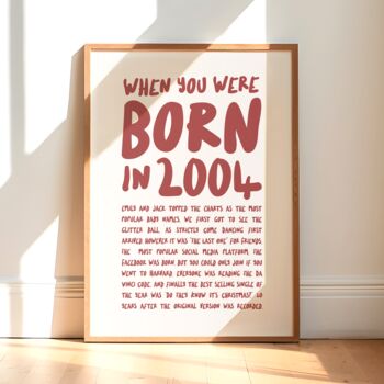 Born In 2004 21st Birthday Print, 4 of 4