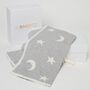 Reversible Grey Star And Moon Cotton Blanket, thumbnail 1 of 2