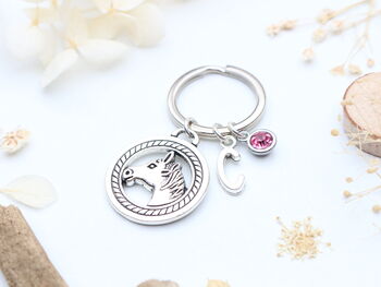 Personalised Horse Keyring Horse Rider Gift, 4 of 9