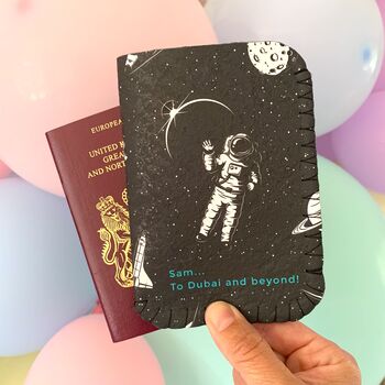 Children's Space Astronaut Passport Holder Personalised, 2 of 4