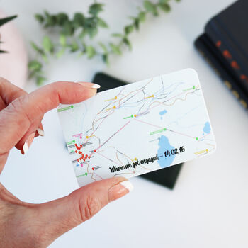 Personalised Map Special Place Keepsake Wallet Card, 8 of 9
