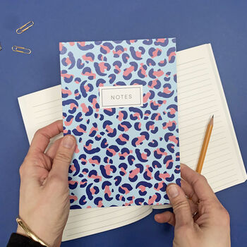Blue Leopard Print Notebook, 3 of 7