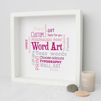 Personalised Word Art Cloud Print, 8 of 12