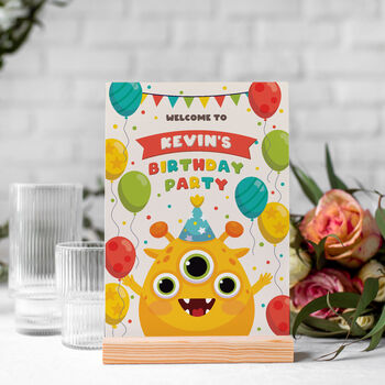 Kids Birthday Party Selfie Frame And Party Sign, 4 of 6